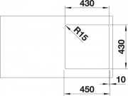 Blanco S-Style 400-IF Edelstahl Brstfinish, 523359