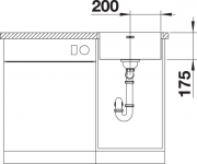 Blanco S-Style 400-IF Edelstahl Brstfinish, 523359