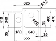 Blanco S-Style 340/180-IF Edelstahl Brstfinish, 523369