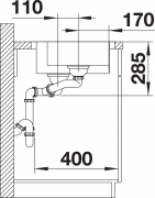Blanco S-Style 340/180-IF Edelstahl Brstfinish, 523369