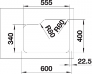 Blanco S-Style 340/180-U Edelstahl Brstfinish, 524275