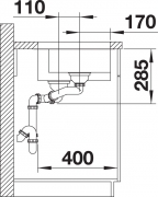 Blanco S-Style 340/180-U Edelstahl Brstfinish, 524275