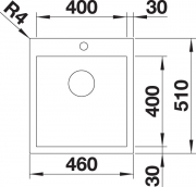 Blanco Z-Style 400-IF/A Edelstahl Brstfinish, 522251