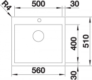 Blanco Z-Style 500-IF/A Edelstahl Brstfinish, 522254