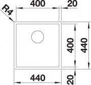 Blanco Z-Style 400-IF Edelstahl Brstfinish, 522250