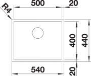 Blanco Z-Style 500-IF Edelstahl Brstfinish, 522253