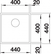 Blanco Z-Style 400-U Edelstahl Brstfinish, 522249