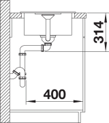 Blanco Favum 45 S Silgranit PuraDur 2, Farbe champagner, 524231