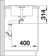 Blanco Favum XL 6 S Silgranit PuraDur 2, Farbe champagner, 524237