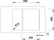 Blanco Zia 40 S Silgranit PuraDur 2, Farbe alumetallic, 516919