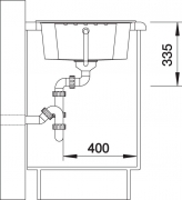Blanco Zia 40 S Silgranit PuraDur 2, Farbe alumetallic, 516919