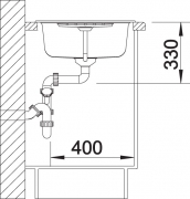 Blanco Zia 45 S Silgranit PuraDur 2, Farbe champagner, 514720