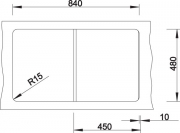 Blanco Zia 45 SL Silgranit PuraDur 2, Farbe cafe, 516735