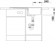 Blanco Zia 45 SL Silgranit PuraDur 2, Farbe cafe, 516735