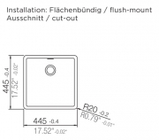 Schock Greenwich N-100 FB flchenbndig, Cristadur, Farbe Millenial Pearl