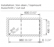 Schock Manhattan D-100 L A Einbau/Auflage, Alpaca