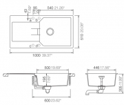 Schock Manhattan D-100 L A Einbau/Auflage, Inca