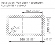 Schock Manhattan D-150 L A Einbau/Auflage, Alpaca