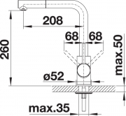 Blanco Mila-S Chrom Niederdruck, 521466