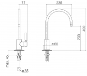 Dornbracht Tara Classic Einhebelmischer, Hochdruck, Platin matt, 33826888-06