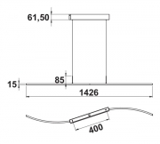 LUMICA Curved 1 LED, Pendelleuchte, Aluminiumgehuse, Abdeckung opal, 7065009