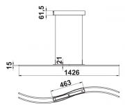 LUMICA Curved 2 LED, Pendelleuchte, Aluminiumgehuse, Abdeckung opal, 7065010