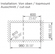 Schock Epure D-150 A Einbau/Auflage, Roca