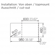 Schock Typos D-150 A Einbau/Auflage, INKLUSIVE RESTESCHALE, Roca