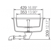Schock Typos D-150 U Unterbau, INKLUSIVE RESTESCHALE, Inca