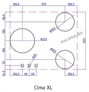 PITT by Reginox Cima XL Professional Gas-Modul fr Flaschengasbetrieb, 3 Messing-Brenner