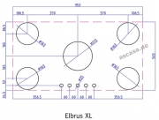 PITT by Reginox Elbrus XL Professional Gas-Modul fr Erdgasbetrieb, 5 Messing-Brenner