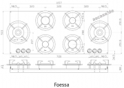 PITT by Reginox Foessa Professional Gas-Modul fr Erdgasbetrieb, 6 Messing-Brenner