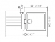Schock Primus D-100 L A Einbau/Auflage, Roca