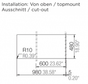 Schock Primus D-150 A Einbau/Auflage, INKL. RESTESCHALE, Alpaca