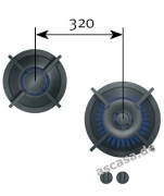 PITT by Reginox Bennett Professional Gas-Modul fr Erdgasbetrieb, 2 Messing-Brenner