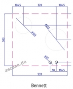PITT by Reginox Bennett Professional Gas-Modul fr Flaschengasbetrieb, 2 Messing-Brenner