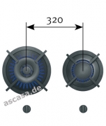 PITT by Reginox Baula Professional Gas-Modul fr Flaschengasbetrieb, 2 Messing-Brenner