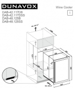 Dunavox DAB-42.117DSS, Einbau-Weinkhlschrank. Mit 5 Jahren Garantie!