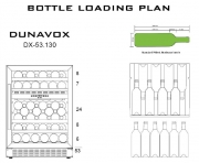 Dunavox Dunavox DX-53.130DBK/DP, Stand-Weinkhlschrank (Einbaufhig). Mit 5 Jahren Garantie!