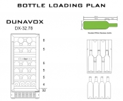 Dunavox DAU-32.78DSS, Stand-Weinkhlschrank (Einbaufhig). Mit 5 Jahren Garantie!