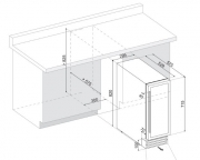 Dunavox DAU-17.57DW, Einbau-Weinkhlschrank. Mit 5 Jahren Garantie!