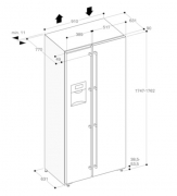 Gaggenau RS 295 355, Vario Khl- und Gefrierkombination Side-by-Side, Serie 200. Mit 5 Jahren Garantie!