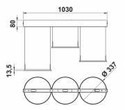 LUMICA Plate 3 LED Pendelleuchte, edelstahlfarbig, 7065011