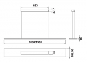 LUMICA Stripe LED, Pendelleuchte, Aluminiumgehuse, weiss, 1080 mm, 7065018