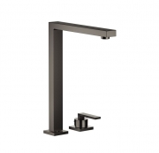 Dornbracht Lot Einhebelmischer, Zweilochbatterie mit Einzelrosetten, Hochdruck, dark Platin matt, 32800680-99