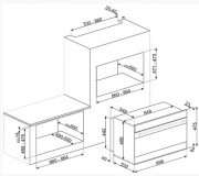 SMEG SFPR9604NX Einbaubackofen Multifunktion, 90 cm, Schwarzglasfront, Energieeffizienzklasse A+, mit 5 Jahren Garantie!