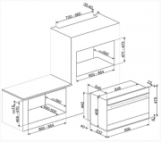 SMEG SFPR9604NR Einbaubackofen Multifunktion, 90 cm, Schwarzglasfront, Energieeffizienzklasse A+, mit 5 Jahren Garantie!