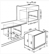 SMEG SF750AO Nostalgie-Einbaubackofen, 60cm, Anthrazit-Messing, Energieeffizienzklasse: A, mit 5 Jahren Garantie!