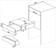 Smeg CPR715A Wrmeschublade, 15cm, Schwarz, Designlinie Cortina, mit 5 Jahren Garantie!