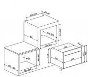 SMEG SF4800VAO Einbau-Kompakt-Dampfbackofen, 45cm, Anthrazit-Messing, mit 5 Jahren Garantie!